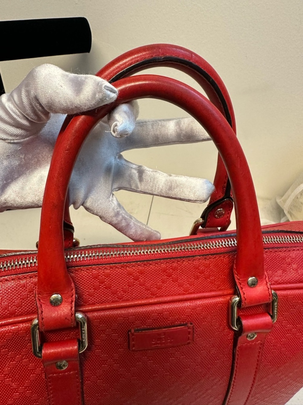 Gucci Red Leather Laptop Bag - Picture 9 of 17